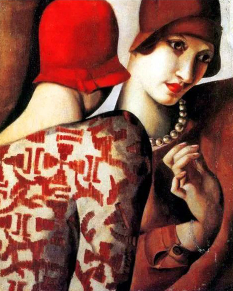 Art Deco Women in Red - 40x50 cm paint by numbers kit