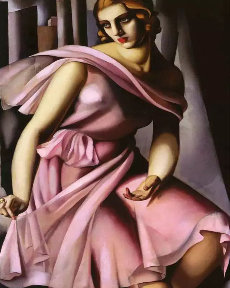 Elegant Woman in Rose Pink - 40x50 cm paint by numbers kit