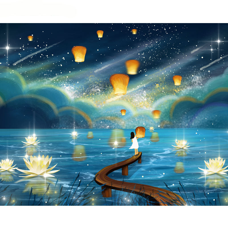 Floating Lantern Wishes - 40x50 cm paint by numbers kit