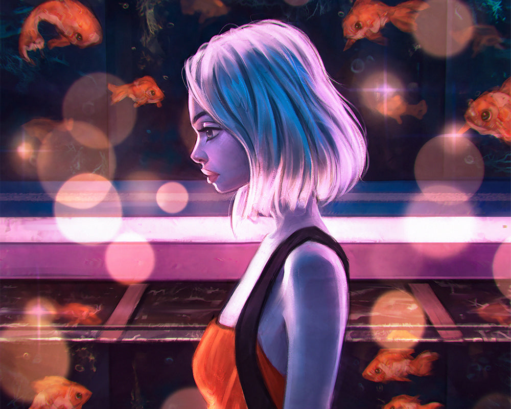 Neon Aquarium Dream - 40x50 cm paint by numbers kit