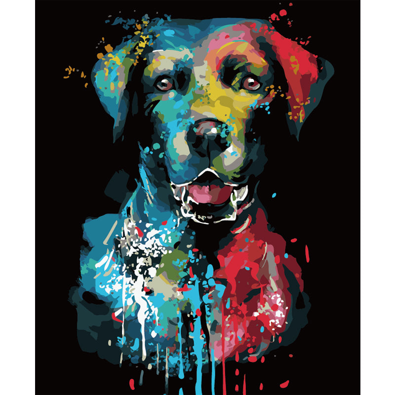 Color Splash Dog Portrait - 40x50 cm paint by numbers kit