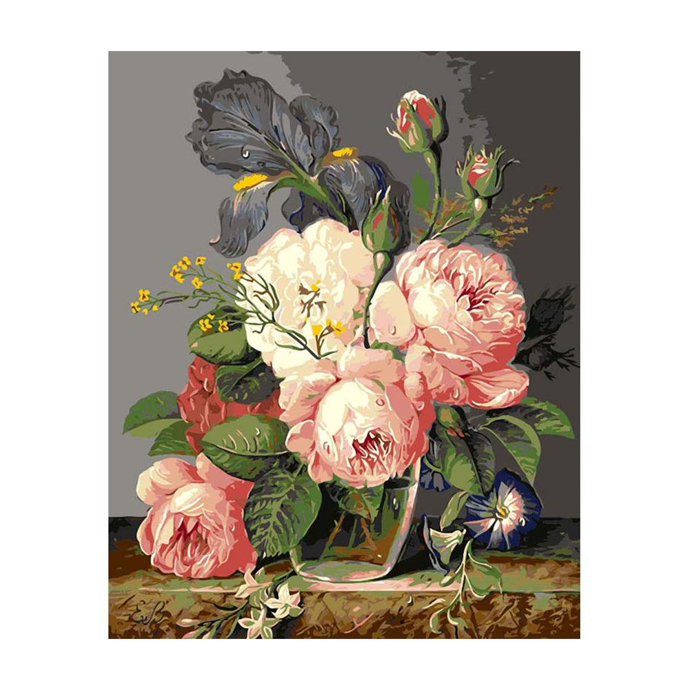 Vintage Peony and Iris Bouquet - 40x50 cm paint by numbers kit