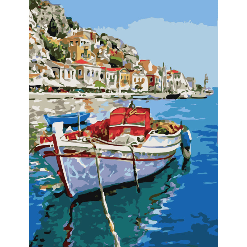 Mediterranean Fishing Boats - 40x50 cm paint by numbers kit