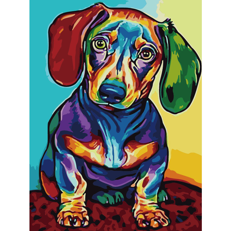 Colorful Dachshund Puppy - 40x50 cm paint by numbers kit