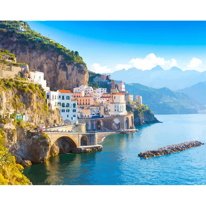 Amalfi Coast View - 40x50 cm paint by numbers kit