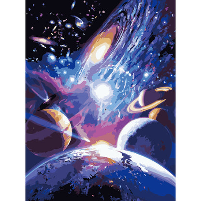 Colorful Solar System - 40x50 cm paint by numbers kit