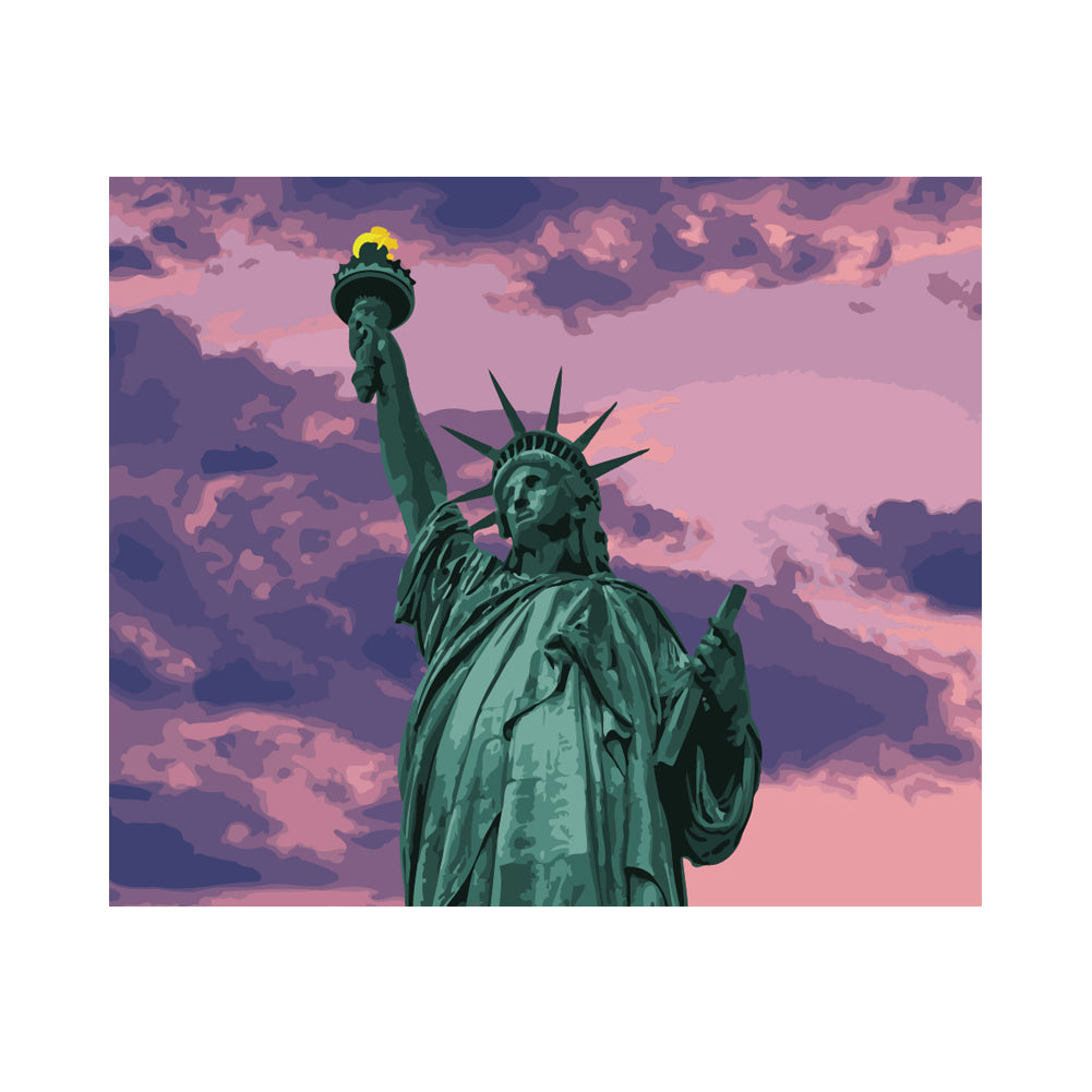 Liberty at Pink Sunset - 40x50 cm paint by numbers kit