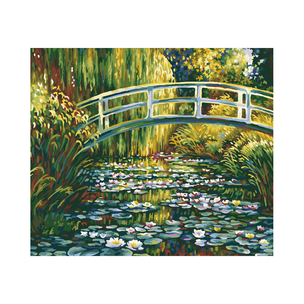 Water Lily Garden Bridge - 40x50 cm paint by numbers kit