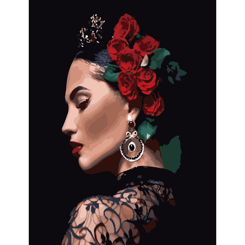 Spanish Rose Portrait - 40x50 cm paint by numbers kit