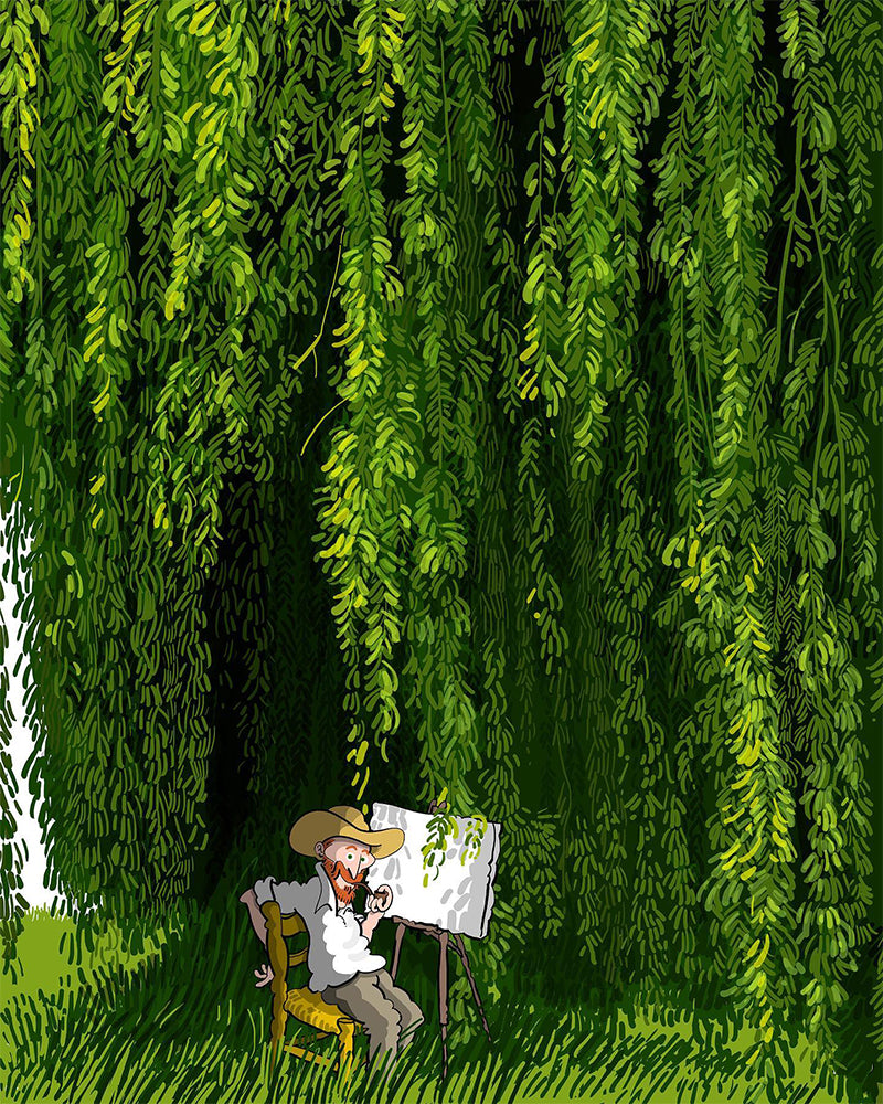 Painter Beneath the Willow - 40x50 cm paint by numbers kit