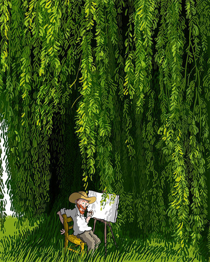 Painter Beneath the Willow - 40x50 cm paint by numbers kit