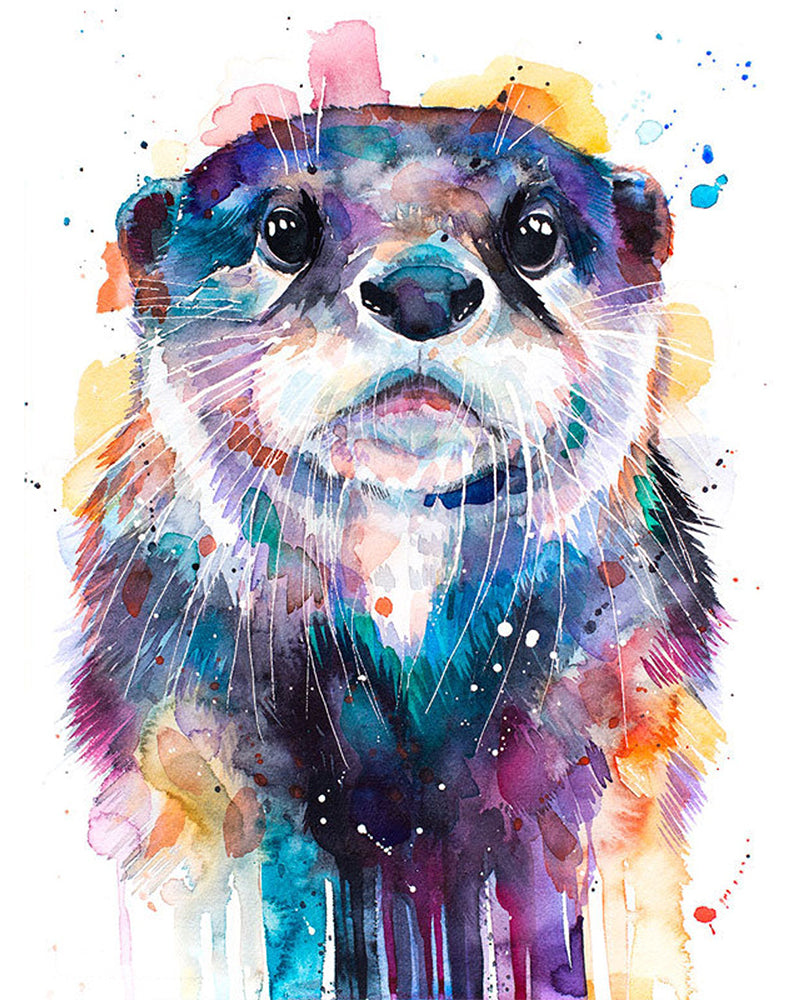 Watercolor Otter Portrait - 40x50 cm paint by numbers kit