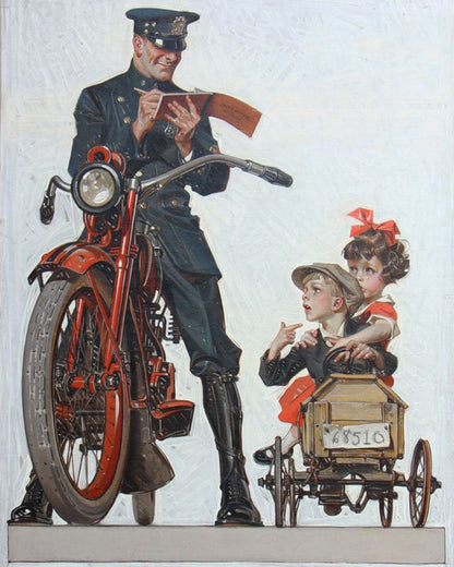 Officer and Children Adventure - 40x50 cm paint by numbers kit