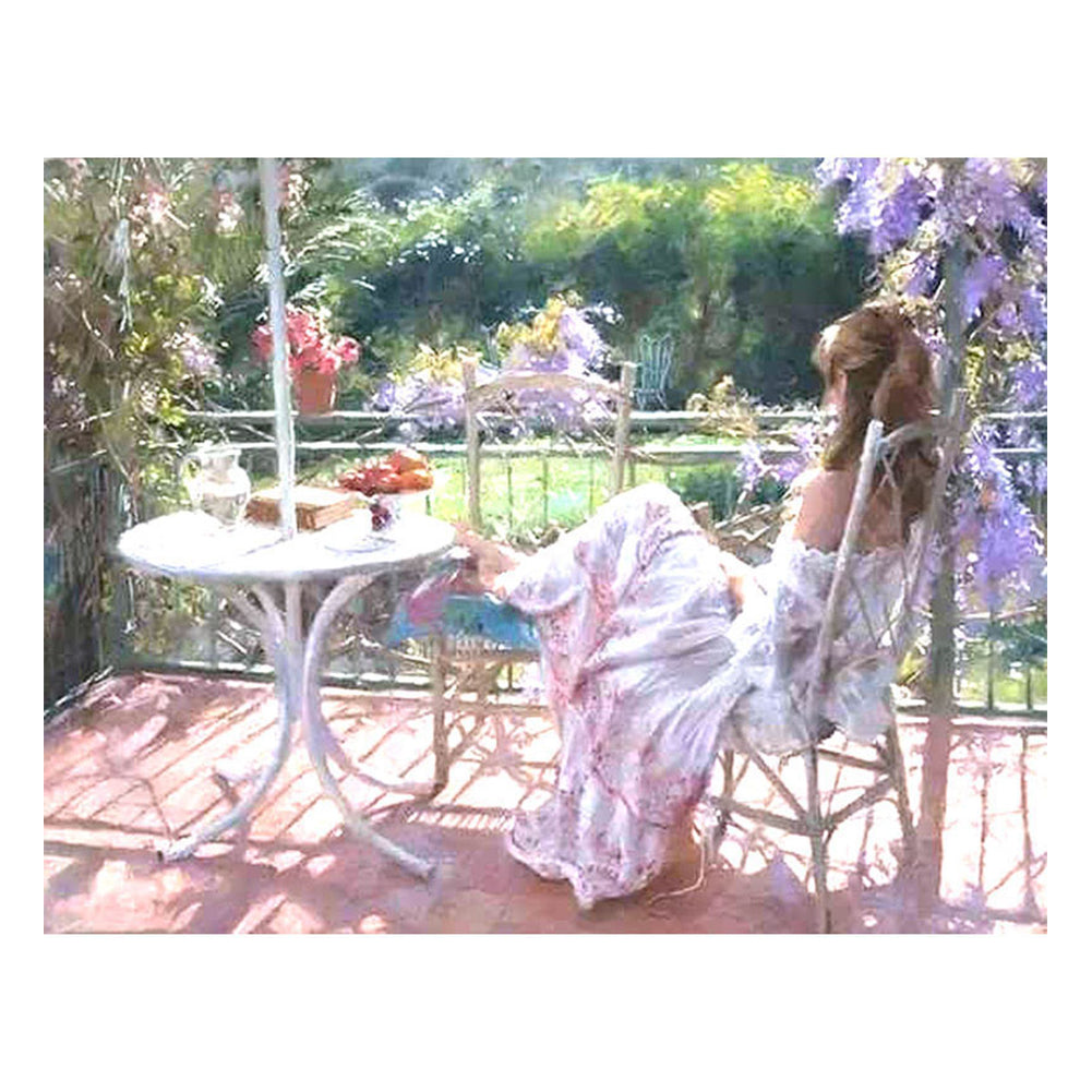 Quiet Afternoon on the Garden Terrace - 40x50 cm paint by numbers kit