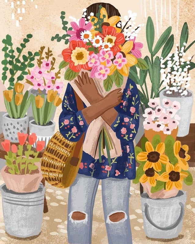 Flower Market Embrace - 40x50 cm paint by numbers kit