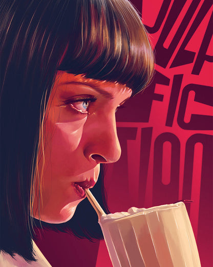 Retro Strawberry Shake - 40x50 cm paint by numbers kit