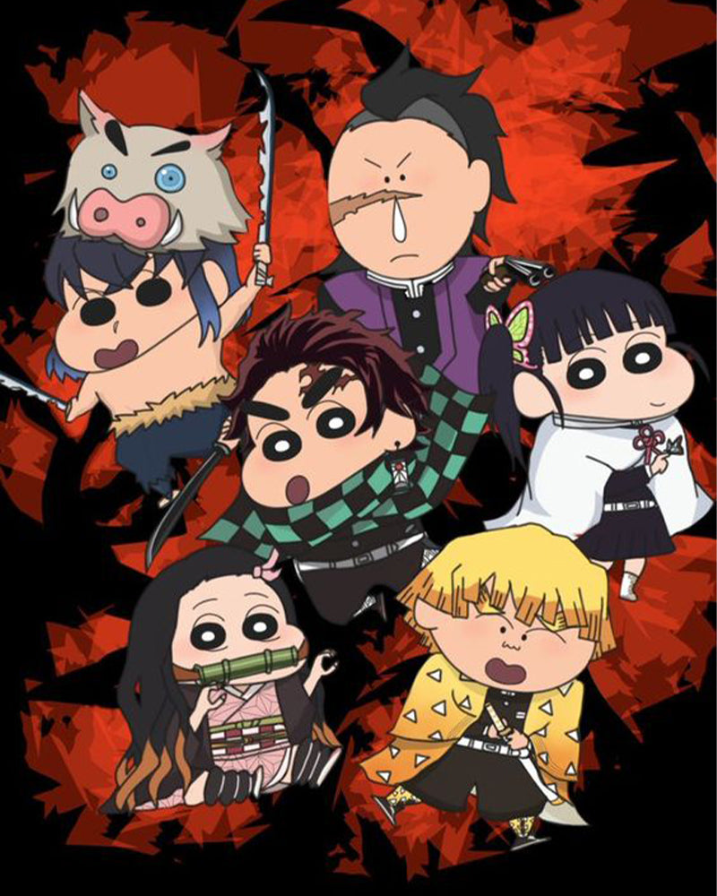 Chibi Sword Heroes - 40x50 cm paint by numbers kit
