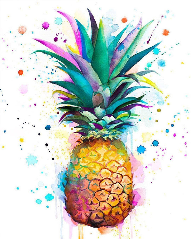 Tropical Watercolor Pineapple - 40x50 cm paint by numbers kit