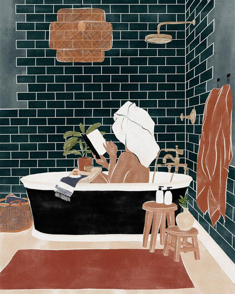 Relaxing Bath Reading - 40x50 cm