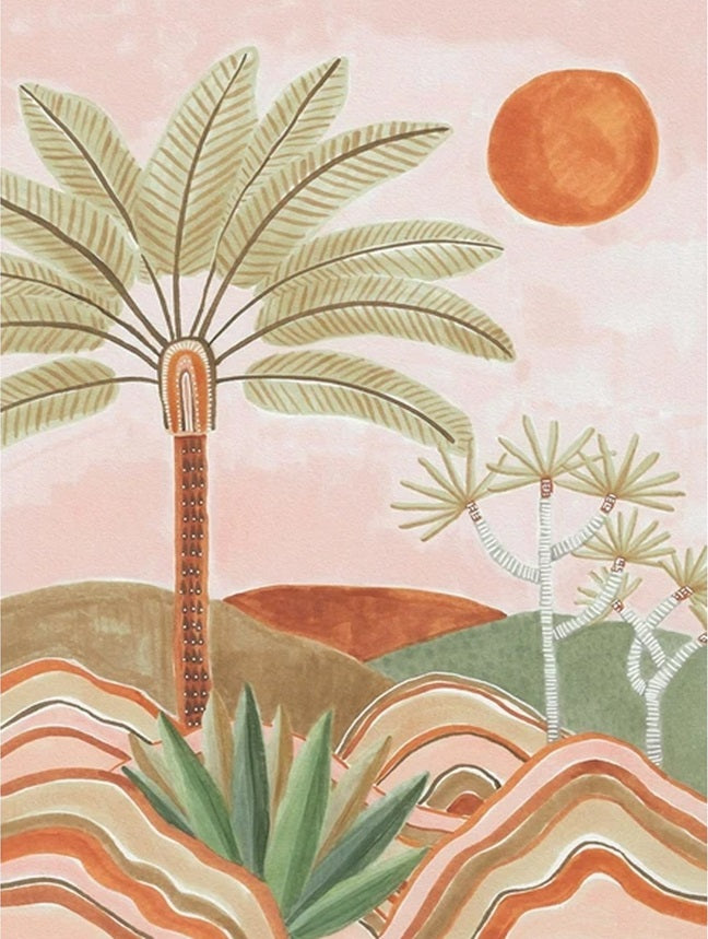 Abstract Desert Palms - 40x50 cm
