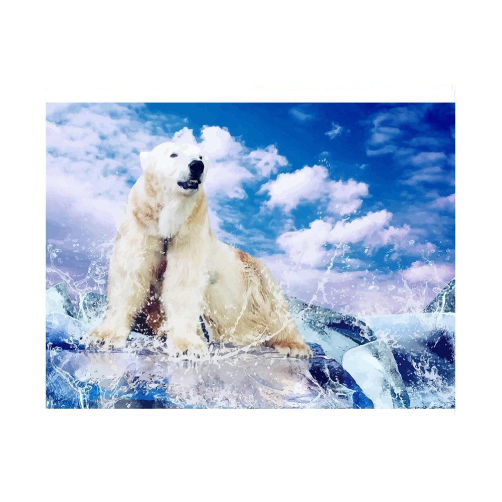 Polar Bear on Arctic Ice - 40x50 cm paint by numbers kit