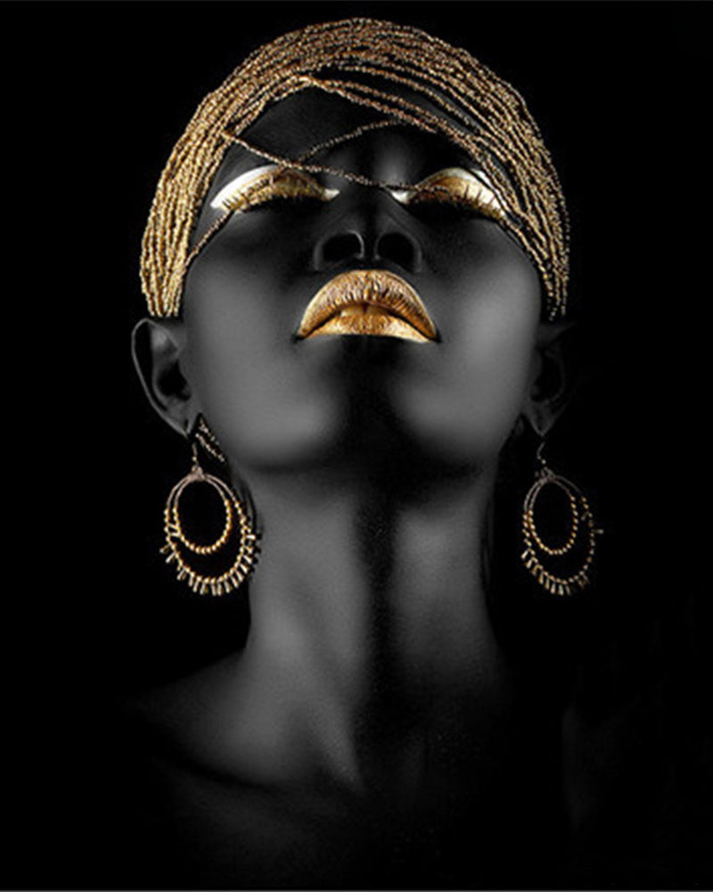 Golden Grace Portrait - 40x50 cm paint by numbers kit