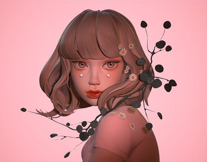 Pink Botanical Dreamer - 40x50 cm paint by numbers kit