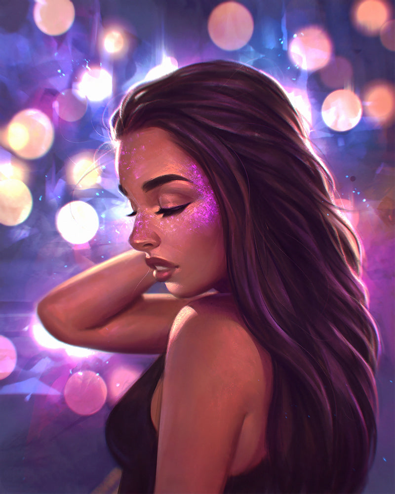 Purple Bokeh Beauty - 40x50 cm paint by numbers kit