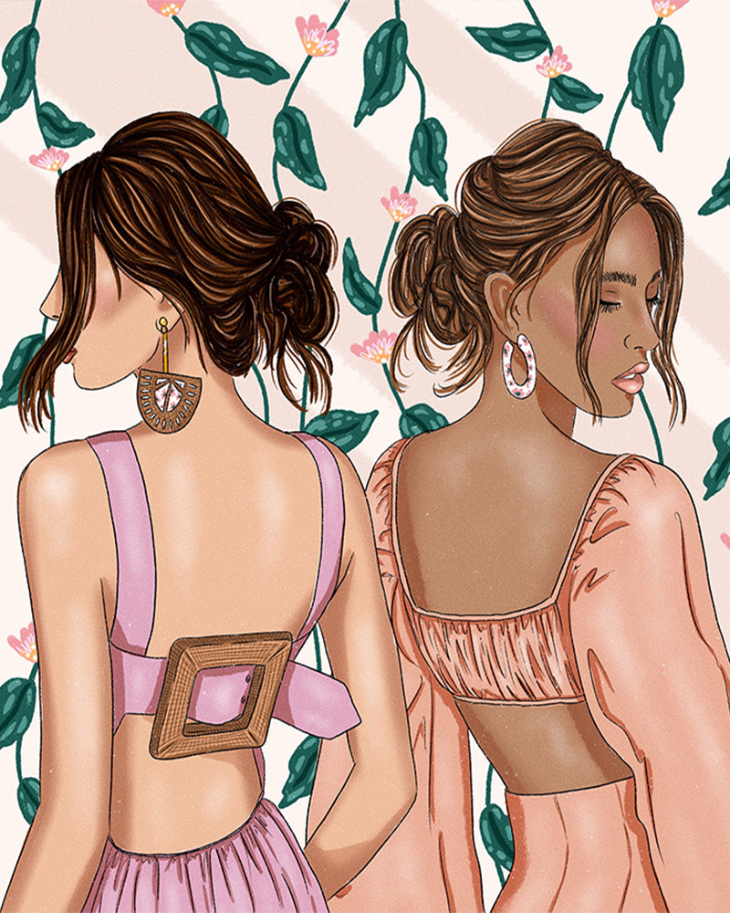 Boho Friends Portrait - 40x50 cm