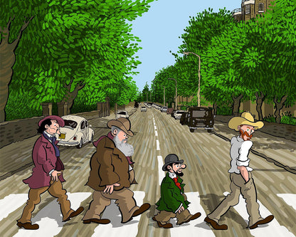 Adventurers Crossing the Avenue - 40x50 cm paint by numbers kit