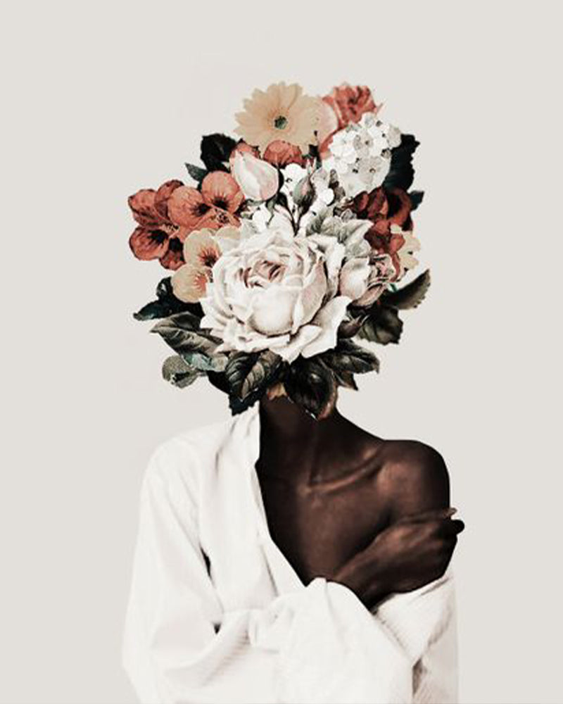 Floral Crown Silhouette - 40x50 cm paint by numbers kit