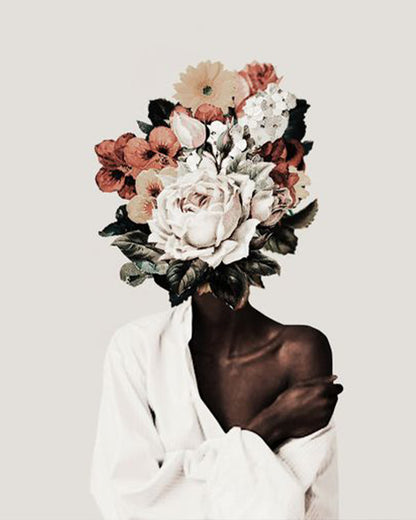 Floral Crown Silhouette - 40x50 cm paint by numbers kit