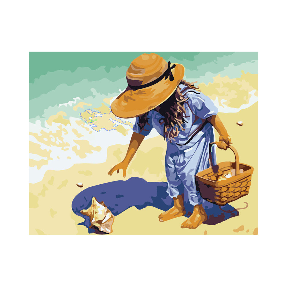 Seashell Treasure Hunt - 40x50 cm paint by numbers kit