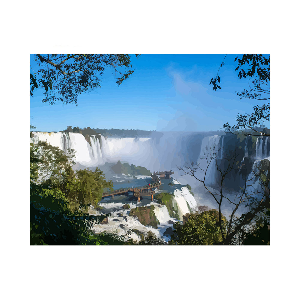 Majestic South American Waterfalls - 40x50 cm paint by numbers kit