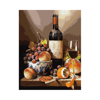 Wine and Fruit Still Life - 40x50 cm paint by numbers kit