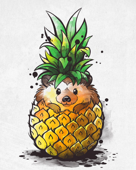 Pineapple Hedgehog - 40x50 cm paint by numbers kit