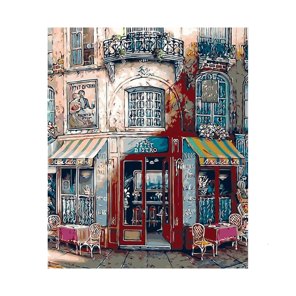Charming Corner Bistro - 40x50 cm paint by numbers kit