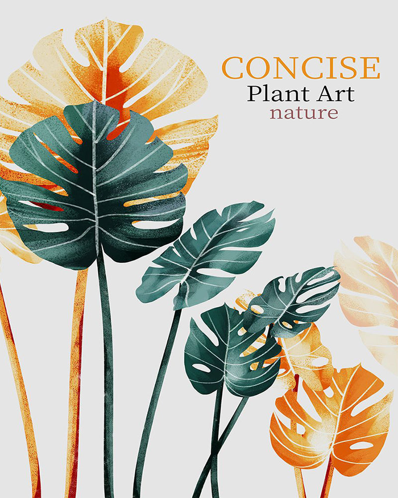 Golden Monstera Garden - 40x50 cm paint by numbers kit