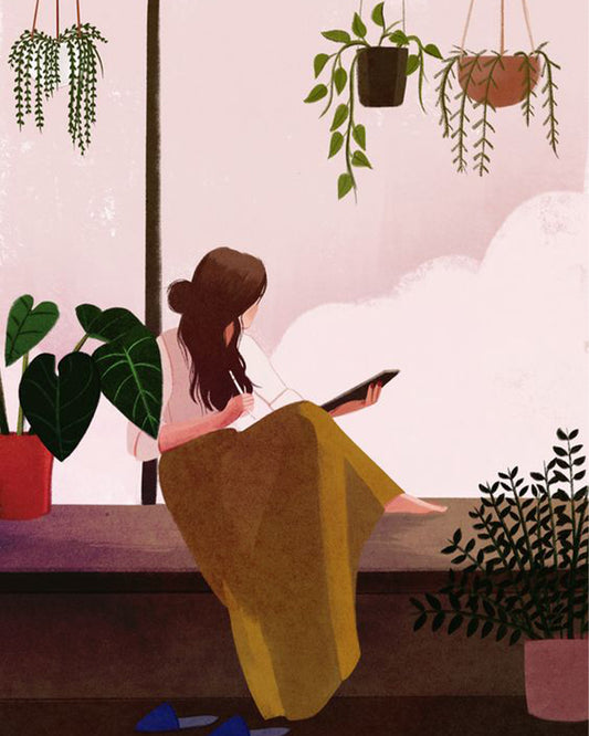 Quiet Reading Corner - 40x50 cm paint by numbers kit