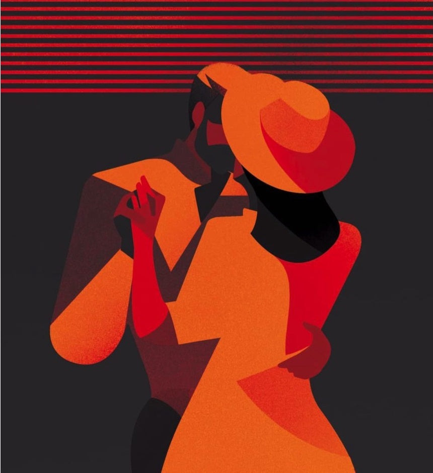 Orange Tango Couple - 40x50 cm paint by numbers kit