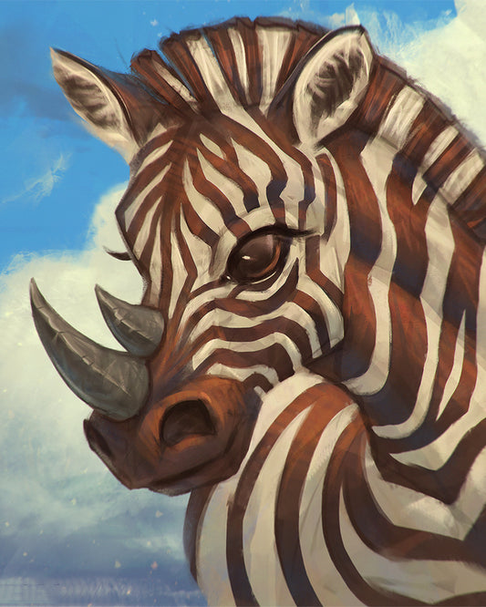 Zebra Portrait - 40x50 cm paint by numbers kit