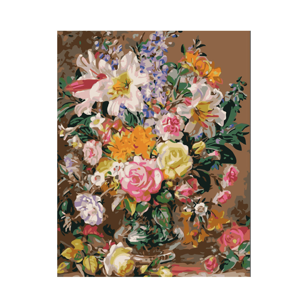Vintage Rose and Lily Bouquet - 40x50 cm paint by numbers kit