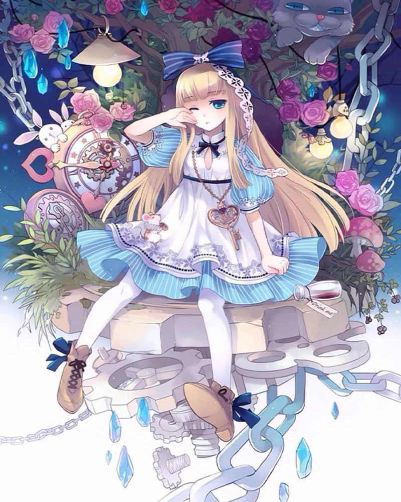 Clockwork Wonderland Princess - 40x50 cm paint by numbers kit
