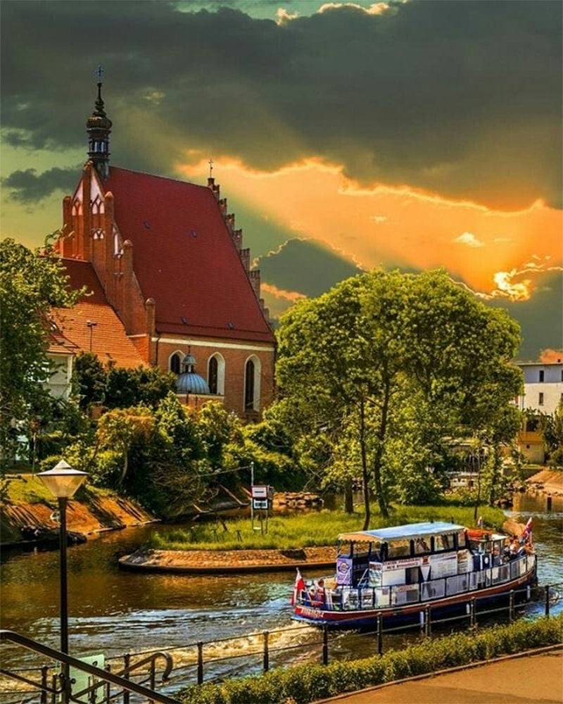 Sunset Canal Church - 40x50 cm paint by numbers kit