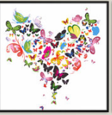 Butterfly Heart Mosaic - 40x50 cm paint by numbers kit