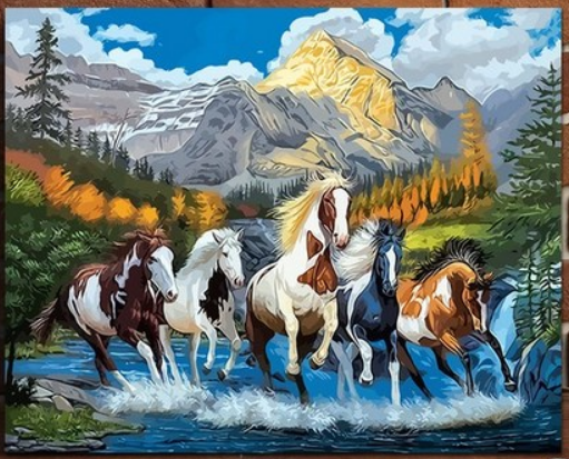 Wild Horses in the Mountains