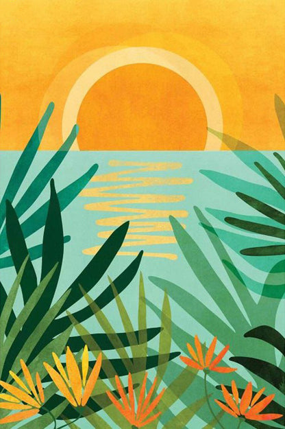 Tropical Sunset Through the Arch - 40x50 cm paint by numbers kit