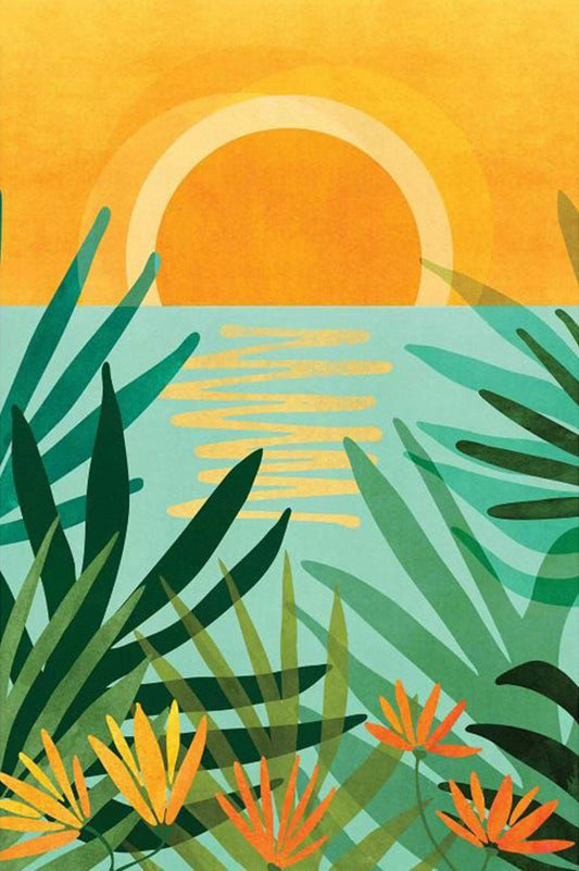 Tropical Sunset Through the Arch - 40x50 cm paint by numbers kit