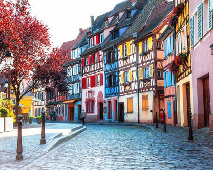 Colourful European Village Street