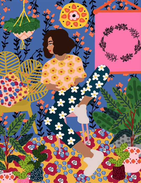 Colourful Indoor Boho Woman